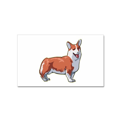 Pembroke Welsh Corgi Sticker Rectangular (10 pack) from ArtsNow.com Front