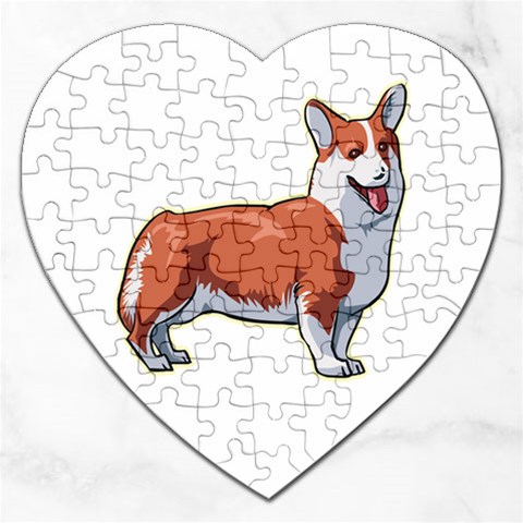 Pembroke Welsh Corgi Jigsaw Puzzle (Heart) from ArtsNow.com Front