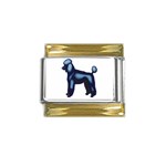 Poodle Gold Trim Italian Charm (9mm)