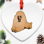 Poodle Ornament (Heart)
