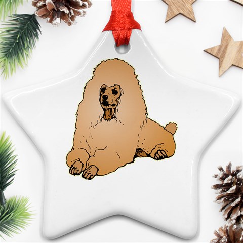 Poodle Ornament (Star) from ArtsNow.com Front