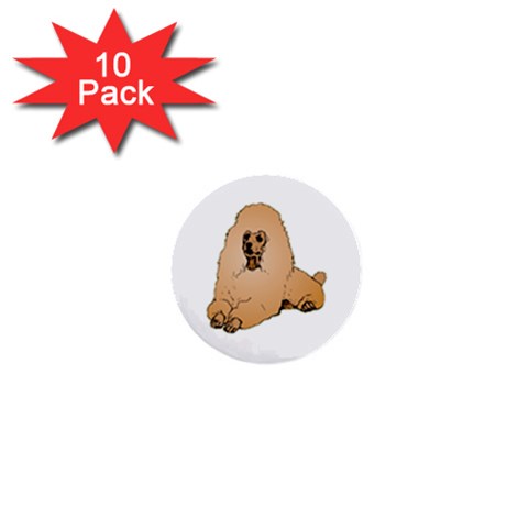 Poodle 1  Mini Button (10 pack)  from ArtsNow.com Front