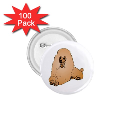 Poodle 1.75  Button (100 pack)  from ArtsNow.com Front
