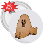 Poodle 3  Button (100 pack)