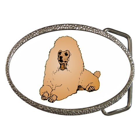 Poodle Belt Buckle from ArtsNow.com Front