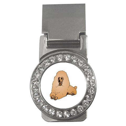 Poodle Money Clip (CZ) from ArtsNow.com Front