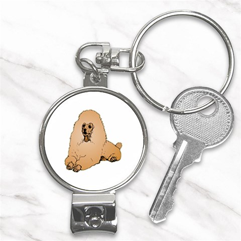 Poodle Nail Clippers Key Chain from ArtsNow.com Front