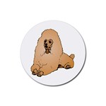 Poodle Rubber Coaster (Round)