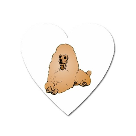 Poodle Magnet (Heart) from ArtsNow.com Front