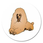 Poodle Magnet 5  (Round)