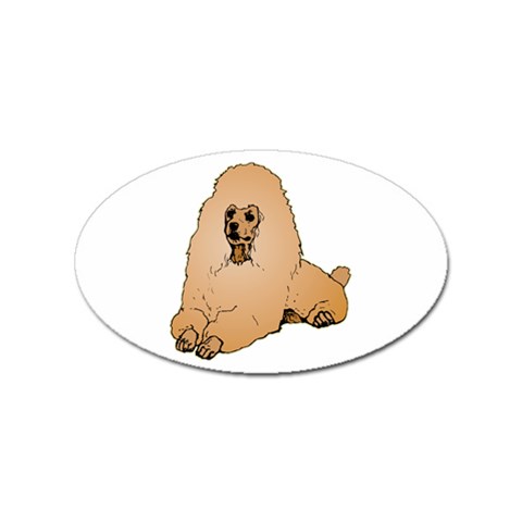 Poodle Sticker Oval (100 pack) from ArtsNow.com Front