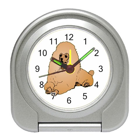 Poodle Travel Alarm Clock from ArtsNow.com Front