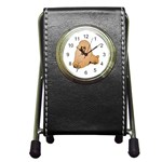 Poodle Pen Holder Desk Clock