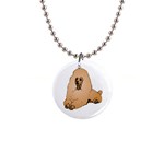 Poodle 1  Button Necklace