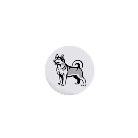 Siberian Husky 1  Mini Button from ArtsNow.com Front