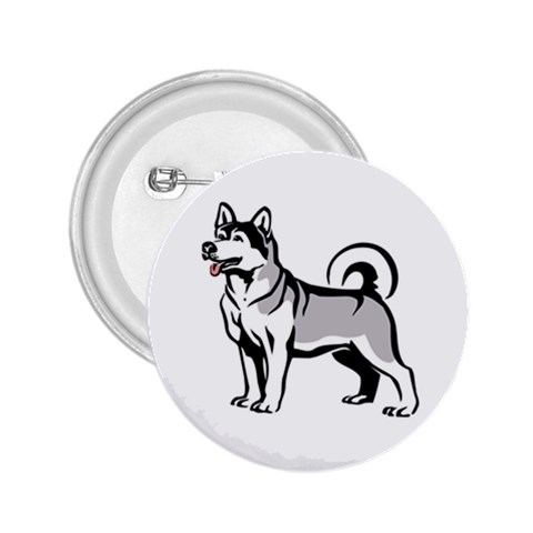 Siberian Husky 2.25  Button from ArtsNow.com Front