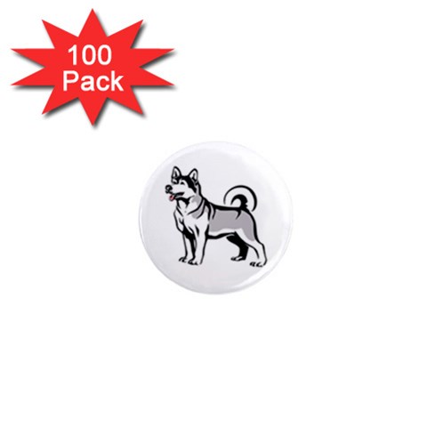 Siberian Husky 1  Mini Magnet (100 pack)  from ArtsNow.com Front