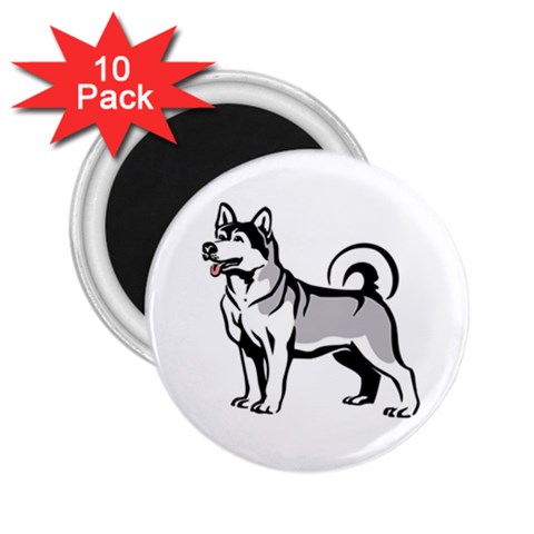 Siberian Husky 2.25  Magnet (10 pack) from ArtsNow.com Front