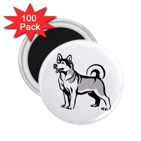 Siberian Husky 2.25  Magnet (100 pack)  from ArtsNow.com Front