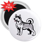Siberian Husky 3  Magnet (10 pack)