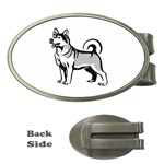 Siberian Husky Money Clip (Oval)