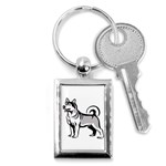 Siberian Husky Key Chain (Rectangle)