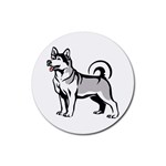 Siberian Husky Rubber Coaster (Round)