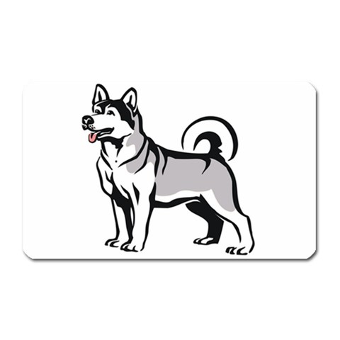 Siberian Husky Magnet (Rectangular) from ArtsNow.com Front