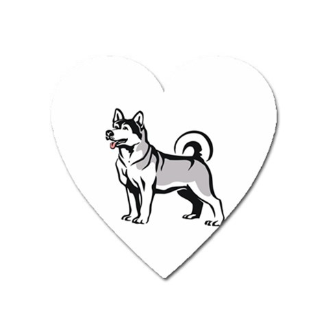 Siberian Husky Magnet (Heart) from ArtsNow.com Front