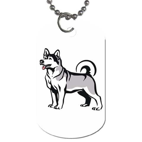 Siberian Husky Dog Tag (One Side) from ArtsNow.com Front