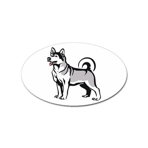 Siberian Husky Sticker Oval (100 pack) from ArtsNow.com Front