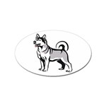 Siberian Husky Sticker Oval (100 pack)