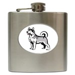 Siberian Husky Hip Flask (6 oz)