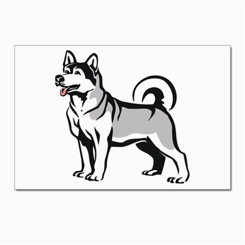 Siberian Husky Postcard 4 x 6  (Pkg of 10) from ArtsNow.com Front