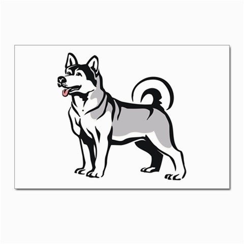 Siberian Husky Postcards 5  x 7  (Pkg of 10) from ArtsNow.com Front