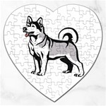 Siberian Husky Jigsaw Puzzle (Heart)