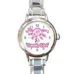 Geek Girl Round Italian Charm Watch