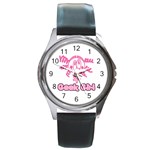 Geek Girl Round Metal Watch