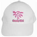 Geek Girl White Cap