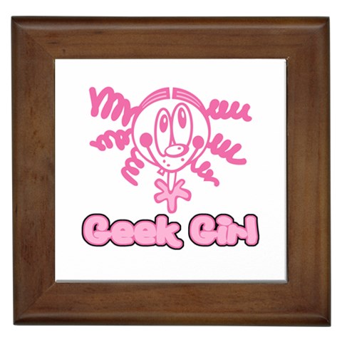 Geek Girl Framed Tile from ArtsNow.com Front