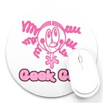 Geek Girl Round Mousepad