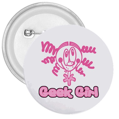 Geek Girl 3  Button from ArtsNow.com Front