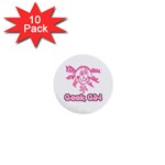 Geek Girl 1  Mini Button (10 pack) 