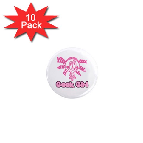 Geek Girl 1  Mini Magnet (10 pack)  from ArtsNow.com Front