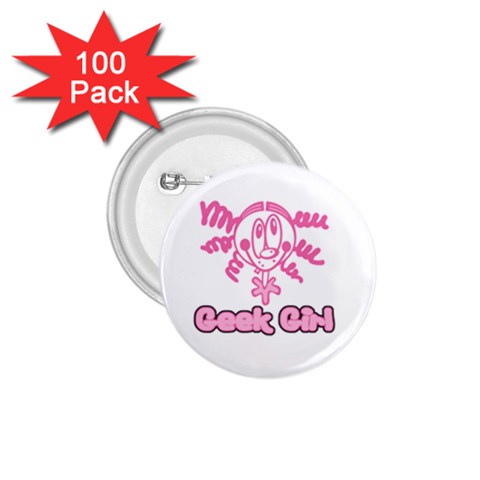 Geek Girl 1.75  Button (100 pack)  from ArtsNow.com Front