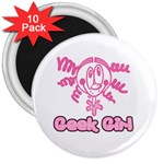 Geek Girl 3  Magnet (10 pack)