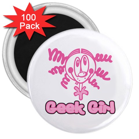 Geek Girl 3  Magnet (100 pack) from ArtsNow.com Front