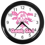 Geek Girl Wall Clock (Black)