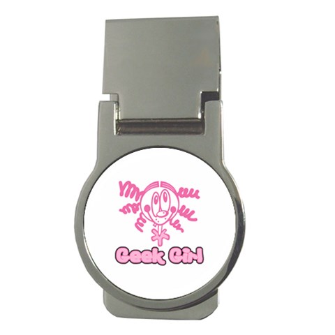 Geek Girl Money Clip (Round) from ArtsNow.com Front