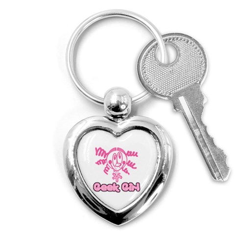 Geek Girl Key Chain (Heart) from ArtsNow.com Front
